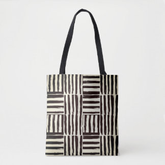 Monochrome Brushstroke Art Tote