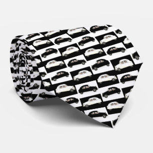 Monochrome Citroen 2CV Tiled Pattern Tie