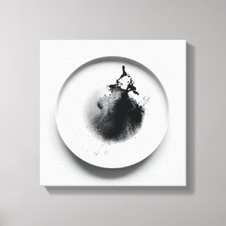Monochrome coffee grounds texture abstract art 13 canvas print