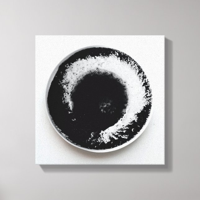 Monochrome coffee grounds texture abstract art 15 canvas print (Front)