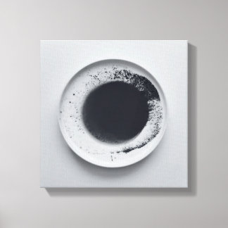 Monochrome coffee grounds texture abstract art 1 canvas print