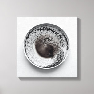 Monochrome coffee grounds texture abstract art 8 canvas print
