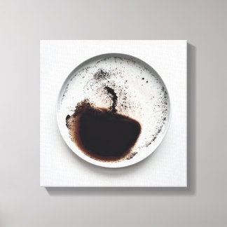 Monochrome coffee grounds texture abstract art 9 canvas print