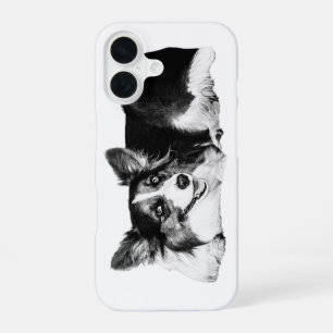 Monochrome Corgi Confidence iPhone 16 Case
