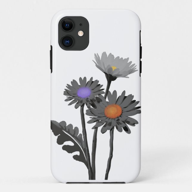 Monochrome Daisys Case-Mate iPhone Case (Back)