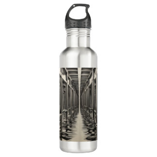 Monochrome Depth/Stainless Steel Art Bottle