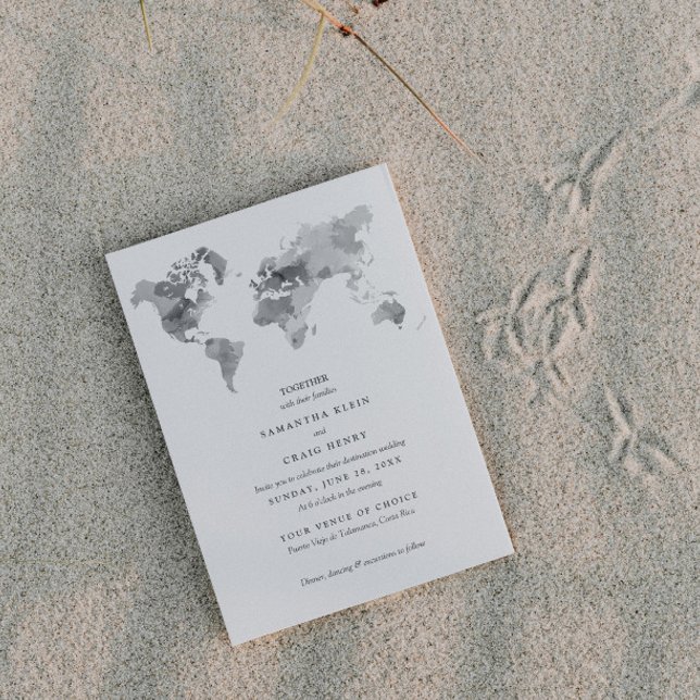 Monochrome Elegant Destination Wedding  Invitation (Creator Uploaded)