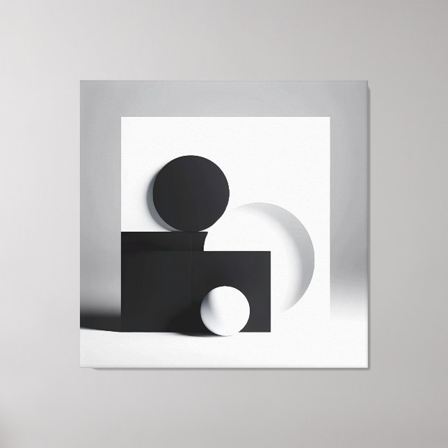 Monochrome Equilibrium Canvas Print (Front)