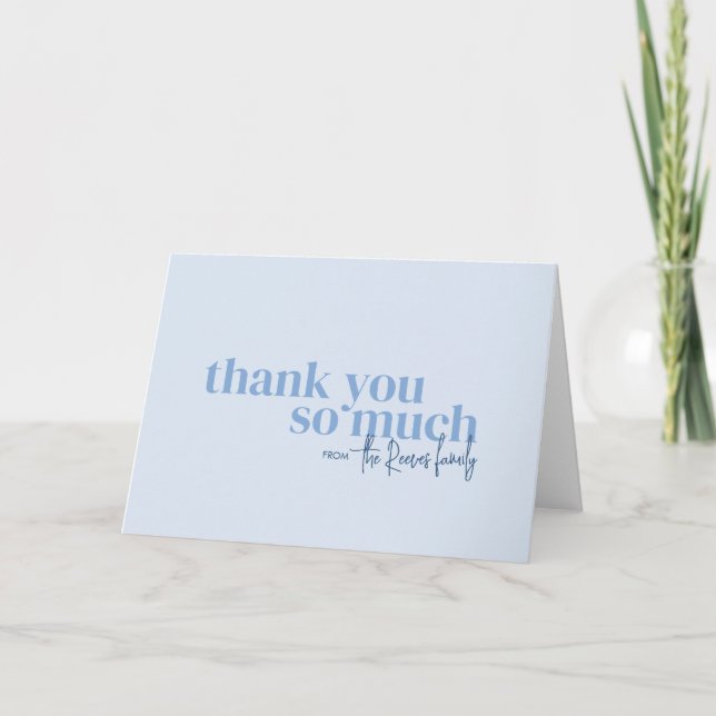 Monochrome Family Thank You Cards (Front)