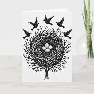 Monochrome Fathers Day Nest Card