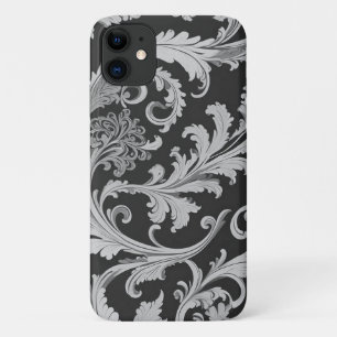 Monochrome Fleur Antique Pattern Case-Mate iPhone Case