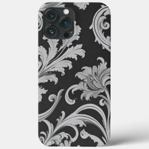 Monochrome Fleur Antique Pattern iPhone 13 Pro Max Case