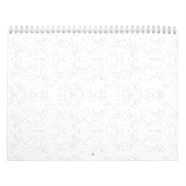 Monochrome Floral Pattern – Elegant Seamless Art Calendar (Cover)