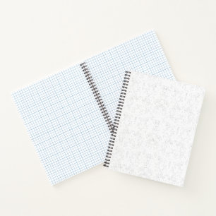 Monochrome Floral Pattern – Elegant Seamless Art Notebook