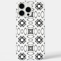 Monochrome floral pattern that merges Indian Ikat