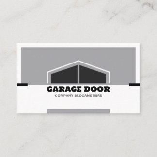 Monochrome Garage Door Business Card
