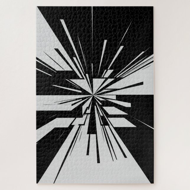 Monochrome Geometric Abstraction | Puzzle (Vertical)