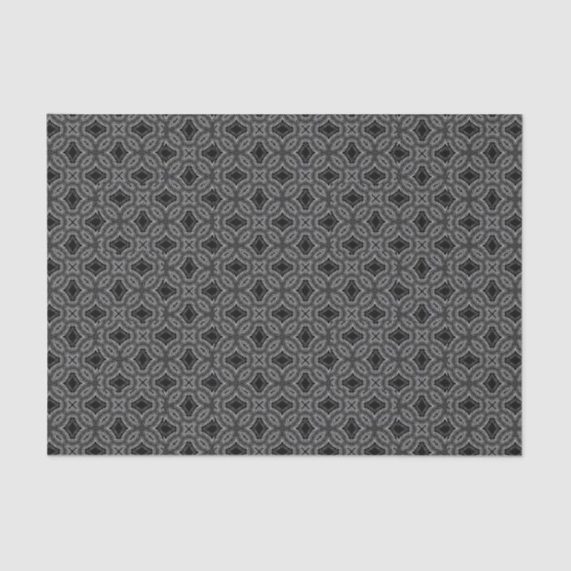 Monochrome Geometric Decoupage Design Tissue Paper (Front)