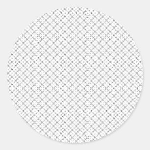 Monochrome Geometric Texture Seamless Diamond Look Classic Round Sticker