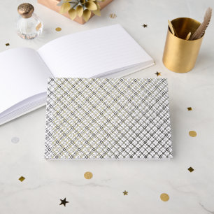 Monochrome Geometric Texture Seamless Diamond Look Guest Book
