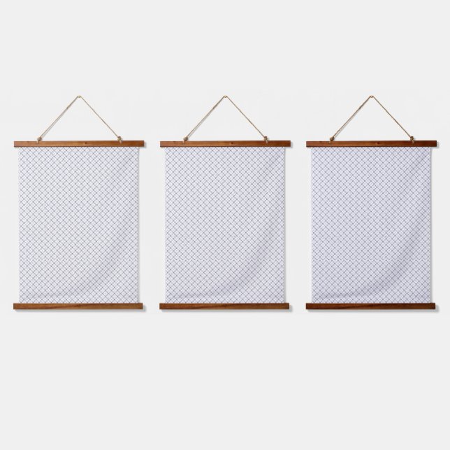 Monochrome Geometric Texture|Seamless Diamond Look Hanging Tapestry (Triple)