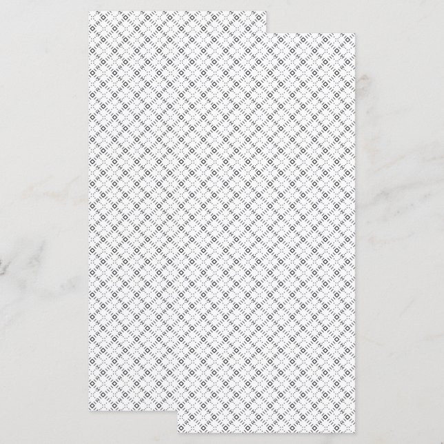 Monochrome Geometric Texture|Seamless Diamond Look Menu (Front/Back)