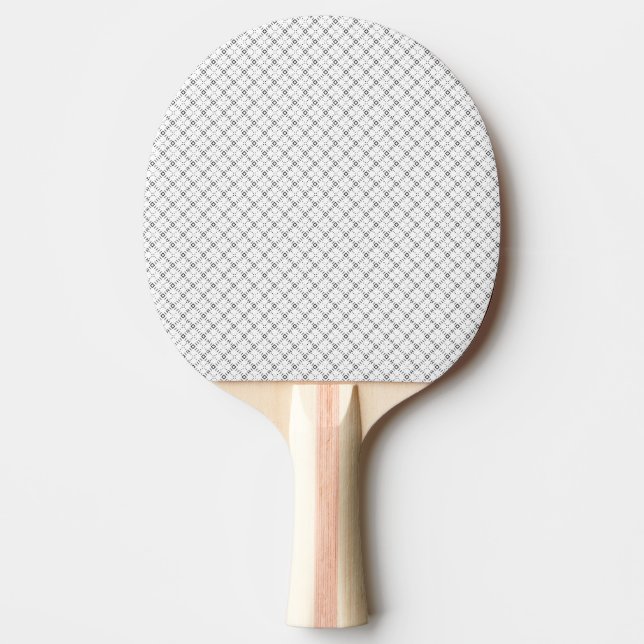 Monochrome Geometric Texture|Seamless Diamond Look Ping Pong Paddle (Front)