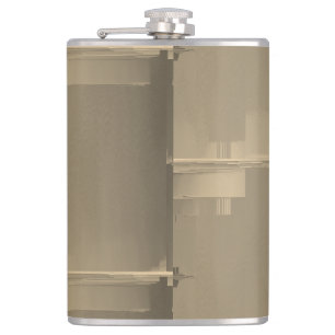 monochrome glitch hip flask