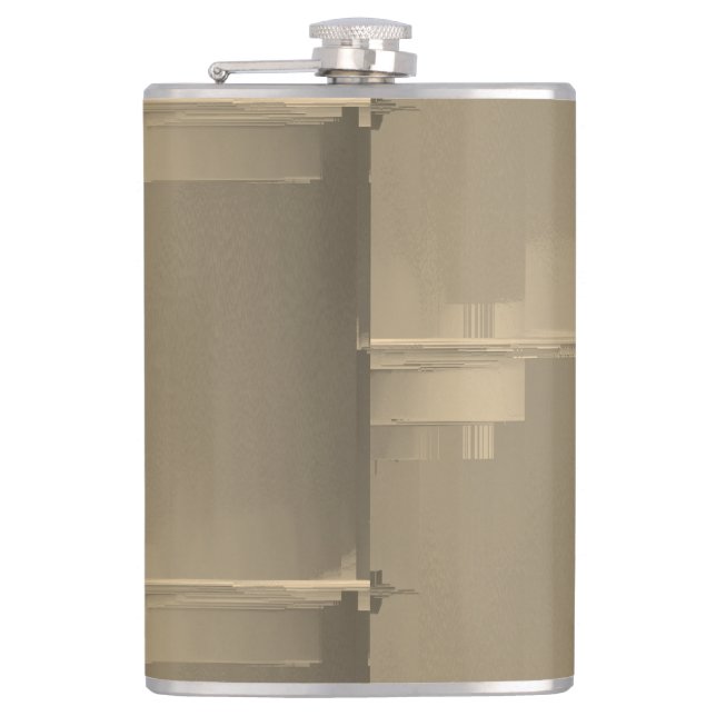 monochrome glitch hip flask (Front)