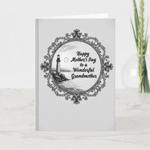 Monochrome Grandmothers Day Card