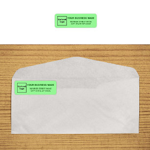 Monochrome Green Business Return Address Label