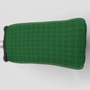 Monochrome green elegant geometric pattern. golf head cover