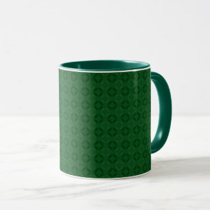 Monochrome green elegant geometric pattern. mug