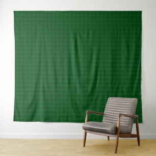 Monochrome green elegant geometric pattern. tapestry
