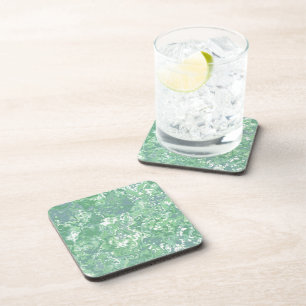 Monochrome Green Marble Coaster