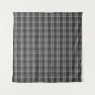 Monochrome grey Chequered Tapestry