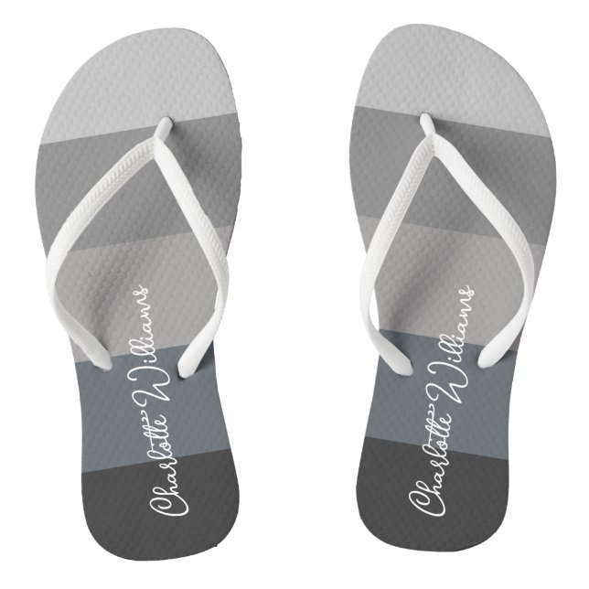 MONOCHROME GREY COLOR STRIPE LINE PATTERN NAME  JANDALS (Footbed)