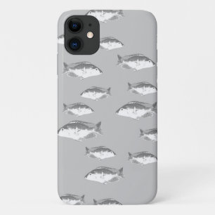 Monochrome grey fish Case-Mate iPhone case