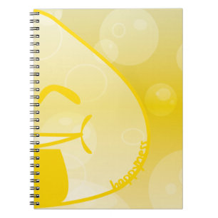 Monochrome Happyness! Spiral Notebook