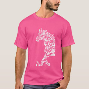Monochrome Horse Art Horse Lover Art Animal Nature T-Shirt