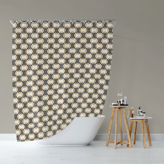 Monochrome Infinity Loop Shower Curtain