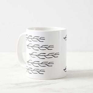 Monochrome Ink Branch Water Bottle Coffee Mug