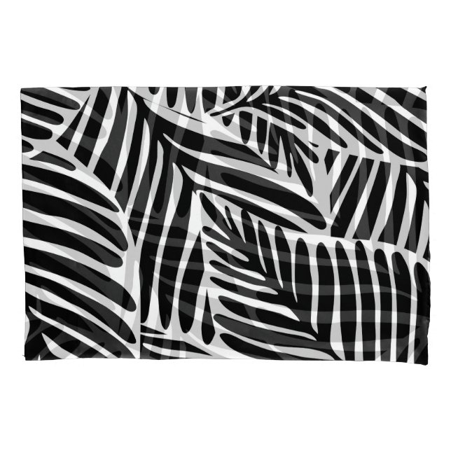 Monochrome Jungle Geometric Seamless Pattern Pillowcase (Front)