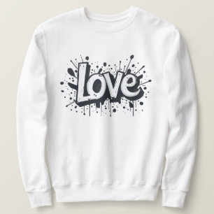 Monochrome Love Tag Sweatshirt