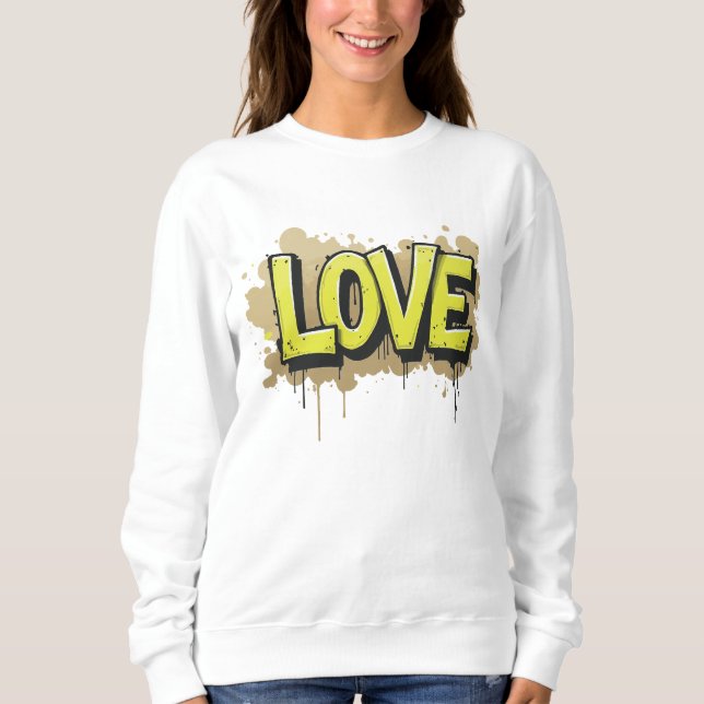 Monochrome Love Tag Sweatshirt (Front)