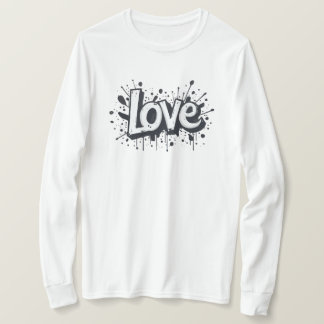 Monochrome Love Tag T-Shirt