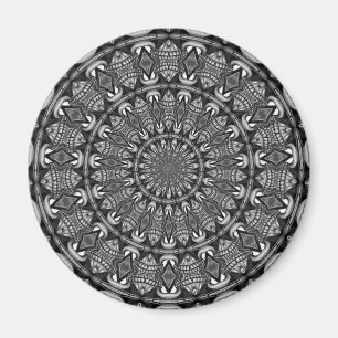 Monochrome Mandala Magnet