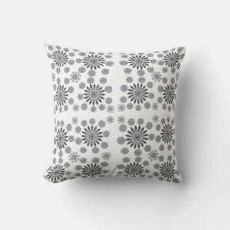 ​Monochrome Mandala Symphony: Modern Geometric Pat Cushion