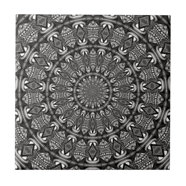 Monochrome Mandala Tile (Front)