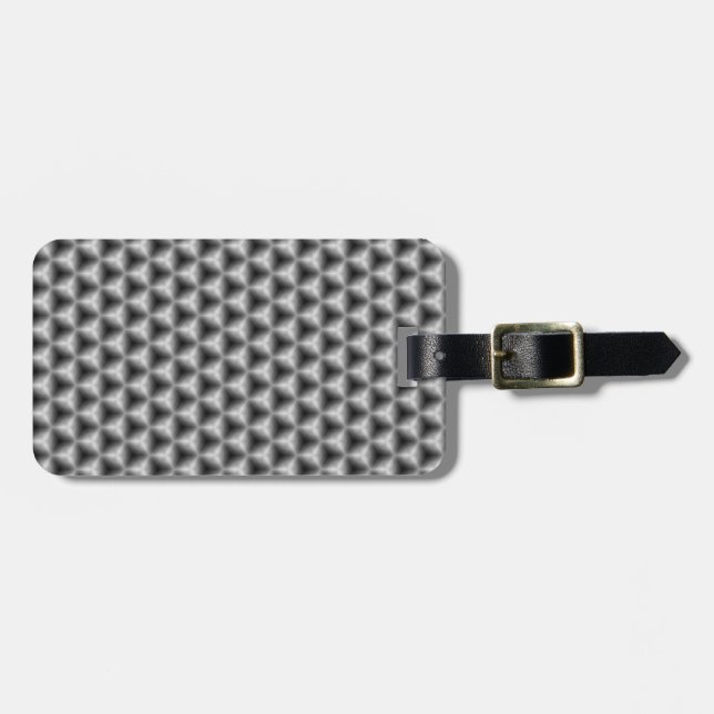 Monochrome Marbled Cubes Luggage Tag (Front Horizontal)
